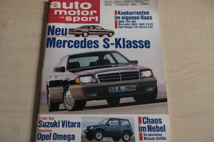 Deckblatt Auto Motor und Sport (26/1988)
